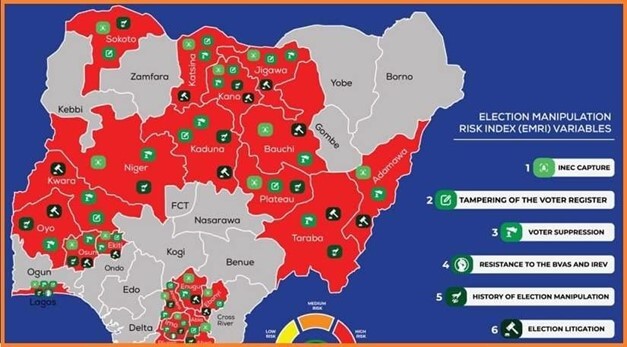 election manipulation risk index map