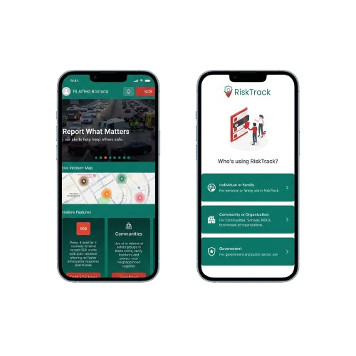 Risk Track app interface